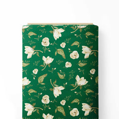 Sage green rose patterns Print Fabric