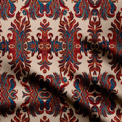 Ikat Ethnic Leaves Print Fabric