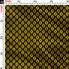 Diamond Ogee Ikat Print Fabric