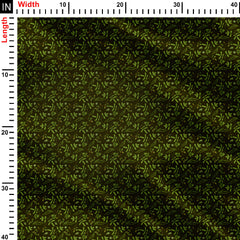 Greenery Leaves Print Fabric