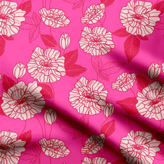 Boutique Pink Look Designs Print Fabric