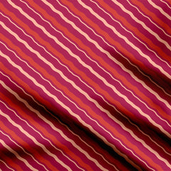 Wavering Stripe Patten Print Fabric