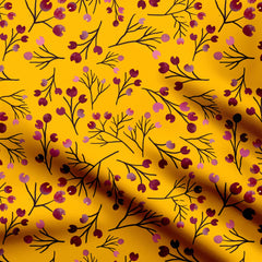 Yellow Floral AB23 Print Fabric