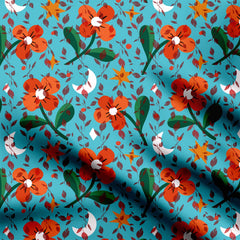 Halfmoon Floral Print Fabric