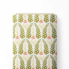 Floral pattern with leaves Print Fabric