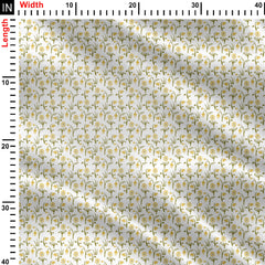 Yellow tiny flowers Print Fabric