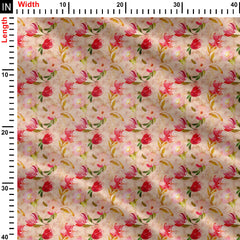 water colour flower design Print Fabric