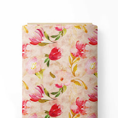 water colour flower design Print Fabric