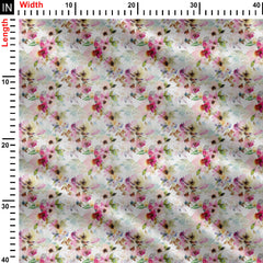 water color flower allover Print Fabric