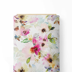 water color flower allover Print Fabric