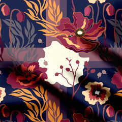 vector floral allover Print Fabric