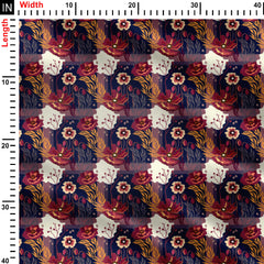 vector floral allover Print Fabric