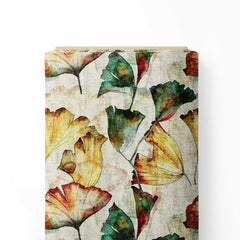 Vintage flower leaf Print Fabric