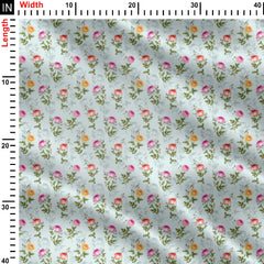 rose multi colour Print Fabric