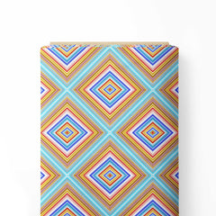 Geometrical square pattern Print Fabric