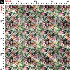 Tropical word Print Fabric