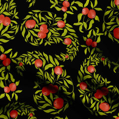 Paisley shape fruit pattern Print Fabric