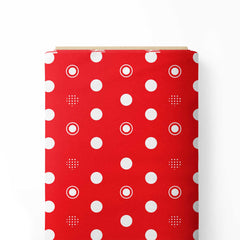 Polka dots red Print Fabric