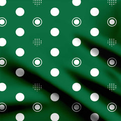 Polka dots green Print Fabric