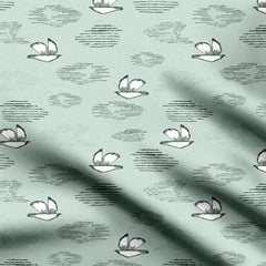 birds and clouds Print Fabric