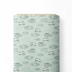 birds and clouds Print Fabric