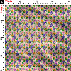 Summer Bloom Symphony Print Fabric