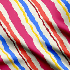 Colorful line pattern Print Fabric