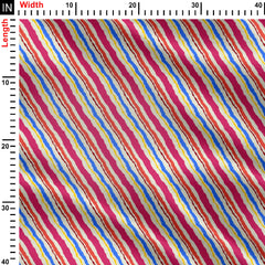 Colorful line pattern Print Fabric