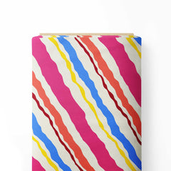 Colorful line pattern Print Fabric