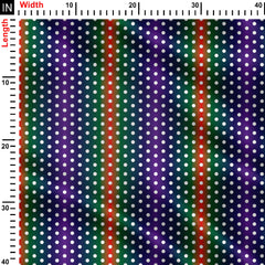 Polka dots multi-color background Print Fabric