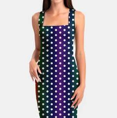 Polka dots multi-color background Print Fabric