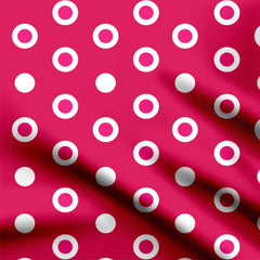 Polka dots pink background Print Fabric