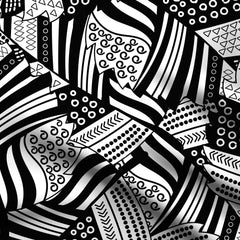 Abstract Vector Doodle Print Fabric