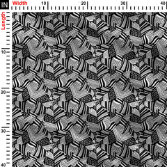 Abstract Vector Doodle Print Fabric