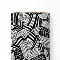 Abstract Vector Doodle Print Fabric