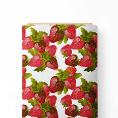 Strawberry garden Print Fabric