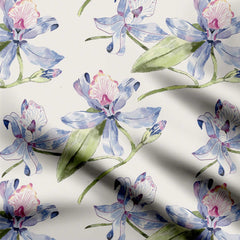 Purple Orchid Print Fabric