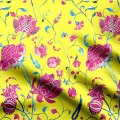 Summer Yellow Print Fabric