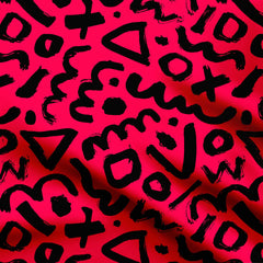 Magenta Pink Abstract Print Fabric