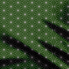 Green Geometric Print Fabric