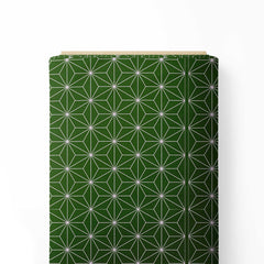 Green Geometric Print Fabric