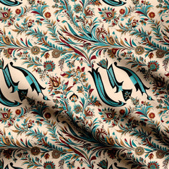 Ethnic Floristique Kalamkari Print Fabric