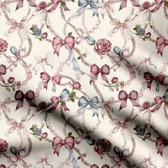 Rose Bows Print Fabric