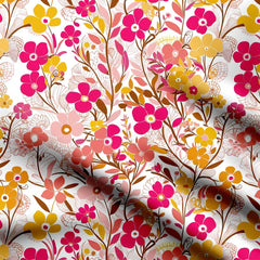 Fragile Flowers Print Fabric