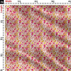 Fragile Flowers Print Fabric