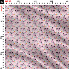 Sugar plum Unicorn Print Fabric