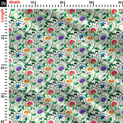 Floral Jaal Print Fabric