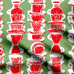 Cups Print Fabric