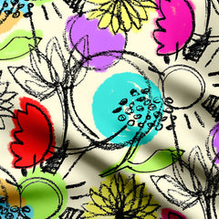 Doodle Print Fabric