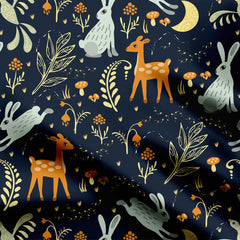 Night forest Print Fabric